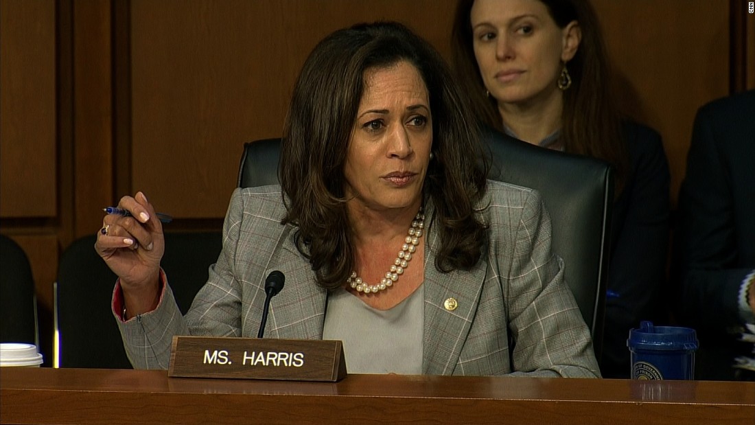 Once Again Senators Cut Off Kamala Harris As She Rails On Sessions Cnnpolitics 