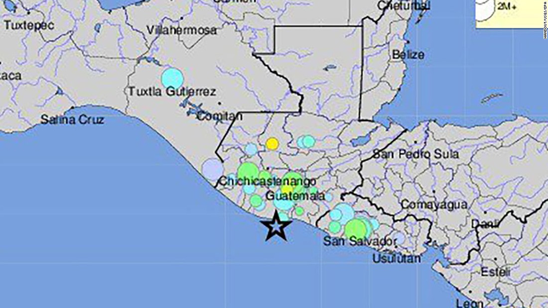 6.8 earthquake off of Guatemala's Pacific coast, USGS says