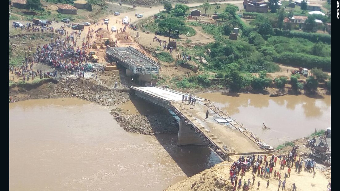 Kenya's 12m bridge collapses before completion