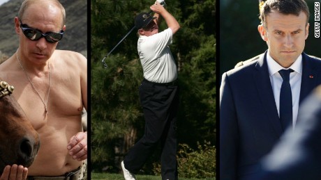 Trump, Putin, Macron ... who's the most macho?