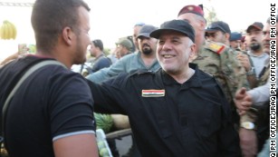 Iraqi Prime Minister Haidar al-Abadi visits Mosul in July 2017.