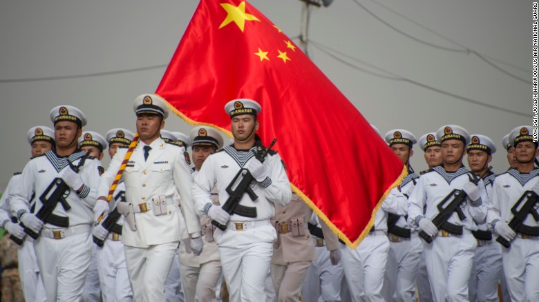 Chinese People&#39;s Liberation Army-Navy troops march in Djibouti&#39;s independence day parade on June 27, marking 40 years since the end of French rule in the Horn of Africa country.