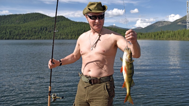 Putin fishes this week during his Siberian vacation. 