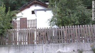 This small house in the Italian Alps was where the woman was kept, police said.