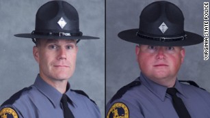 Lt. Cullen is pictured on the left. Trooper-Pilot Bates is on the right. 
