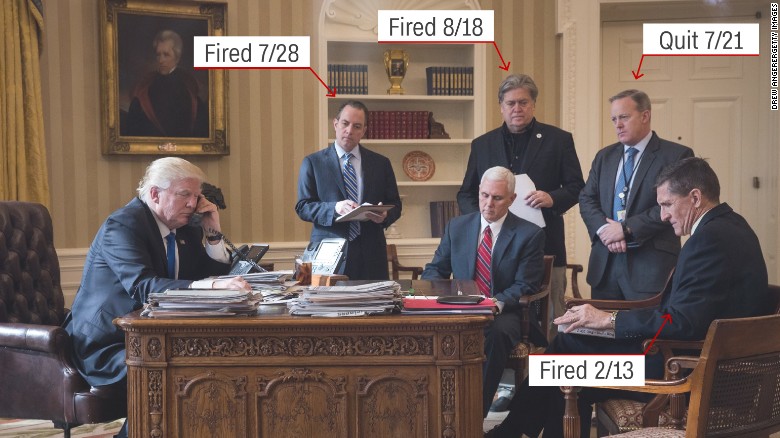 Trump's administration departures, in a photo