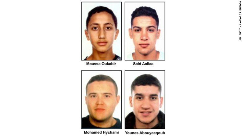 Police released images of four suspects. Three are dead, but Younes Abouyaaqoub remains on the run.