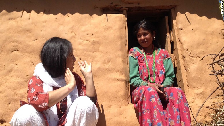 Menstrual Hygiene activist Pema Lakhi interacting with a group of local women in Achham district of Nepal.
