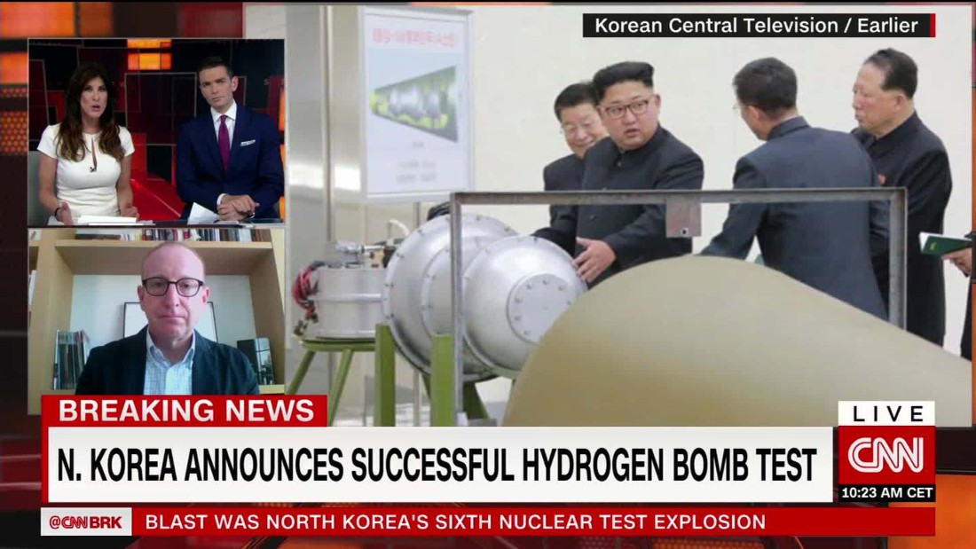 North Korea Says It Tested Hydrogen Bomb Cnn Video 