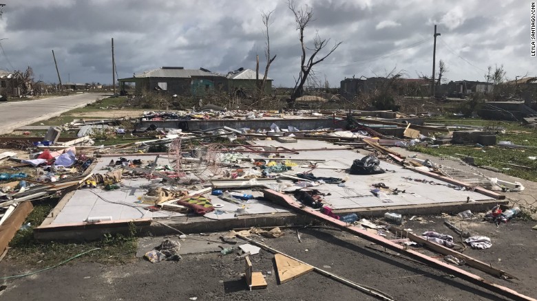 A home in Barbuda, one of many  destroyed by Hurricane Irma.