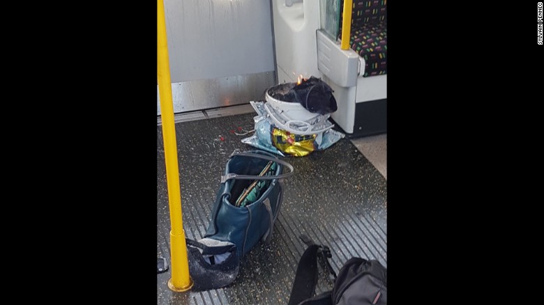 Eyewitness Sylvain Pennec took this photo; he described panic as commuters escaped the carriage.
