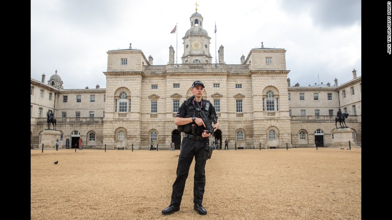 An increased police presence was noticeable in the British capital over the weekend. 