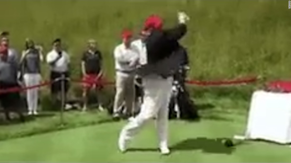 Trump Retweets Of Him Hitting Clinton With Golf Ball Cnnpolitics