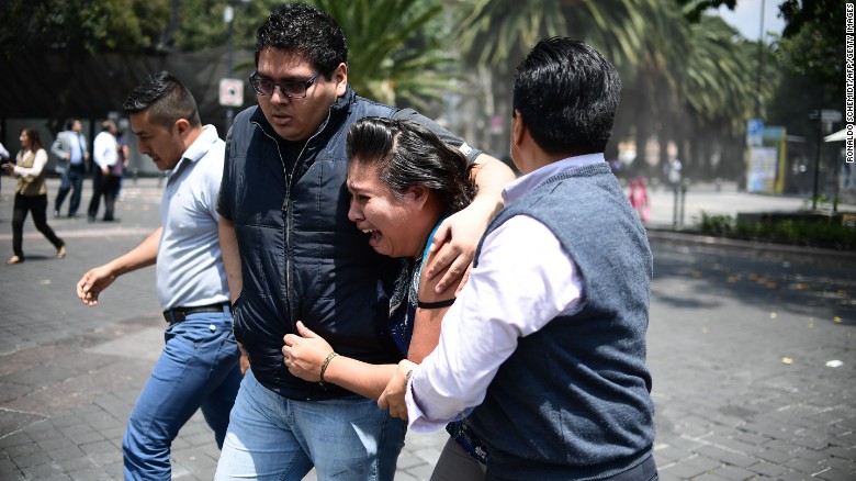 An earthquake rattles Mexico City last week moments after an earthquake drill was held in the capital. 