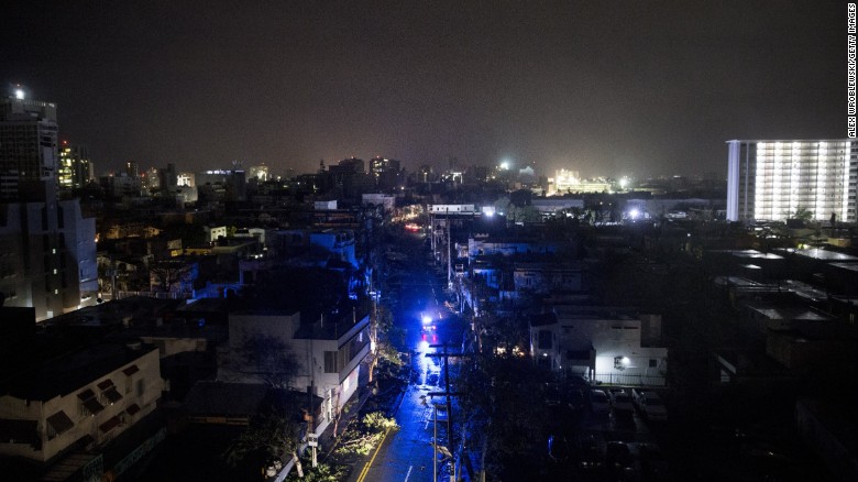 San Juan, Puerto Rico is seen during a blackout after Hurricane Maria made landfall on September 20. Hurricane Maria is churning through the Caribbean, threatening islands that were already crippled &lt;a href=&quot;http://www.cnn.com/2017/09/07/americas/gallery/hurricane-irma-caribbean/index.html&quot; target=&quot;_blank&quot;&gt;by Hurricane Irma&lt;/a&gt; earlier this month.