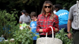 At Melania Trump garden event, echoes of Michelle Obama