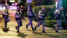 Police are deployed to the scene.
