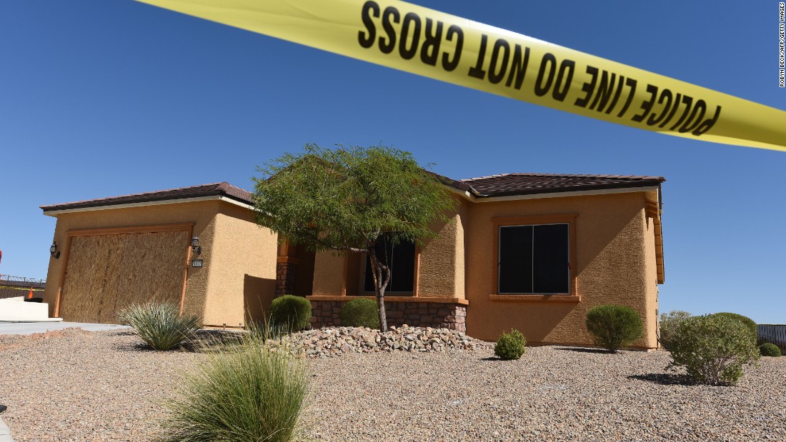 Stephen Paddock&#39;s home in Mesquite, on October 3, after the Las Vegas massacre. 