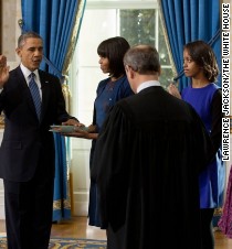 Obama sworn in to second term, faces new challenges - CNNPolitics.com