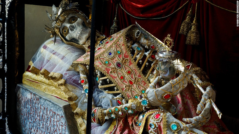 Beauty from the crypt: Mystery of Europe's jeweled skeletons