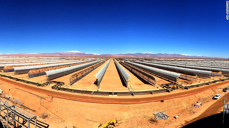 The complex, opened in February 2016, is the first of several phases. Morocco is investing heavily in renewable energy to reduce its dependency on fossil fuels. 