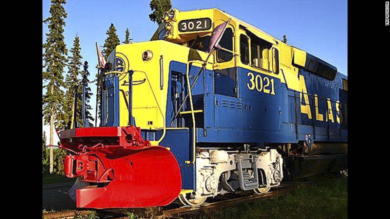 The cars of this <a href="http://www.tripadvisor.com/Hotel_Review-g60826-d73899-Reviews-The_Aurora_Express-Fairbanks_Alaska.html" target="_blank">restored train</a> sit on 700 feet of railroad track overlooking the Tanana River, Alaska Range and city of Fairbanks.