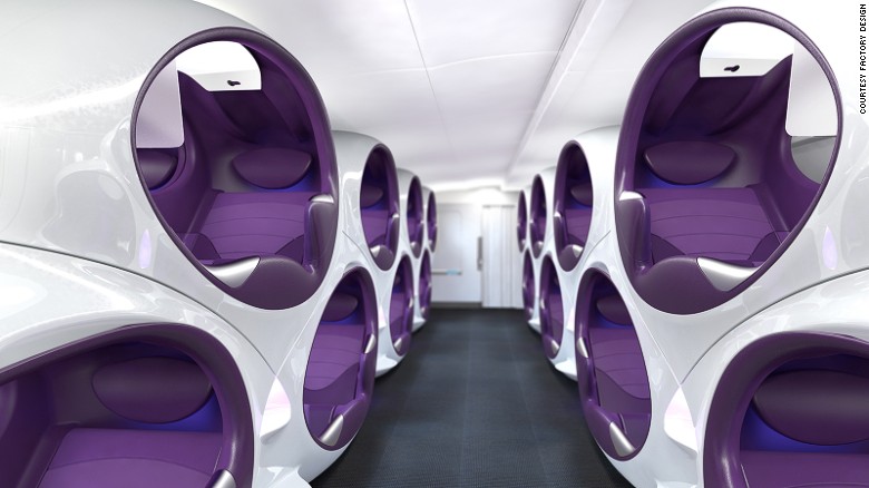 Factory Design's Air Lair concept offers passengers their own personalized cocoon.