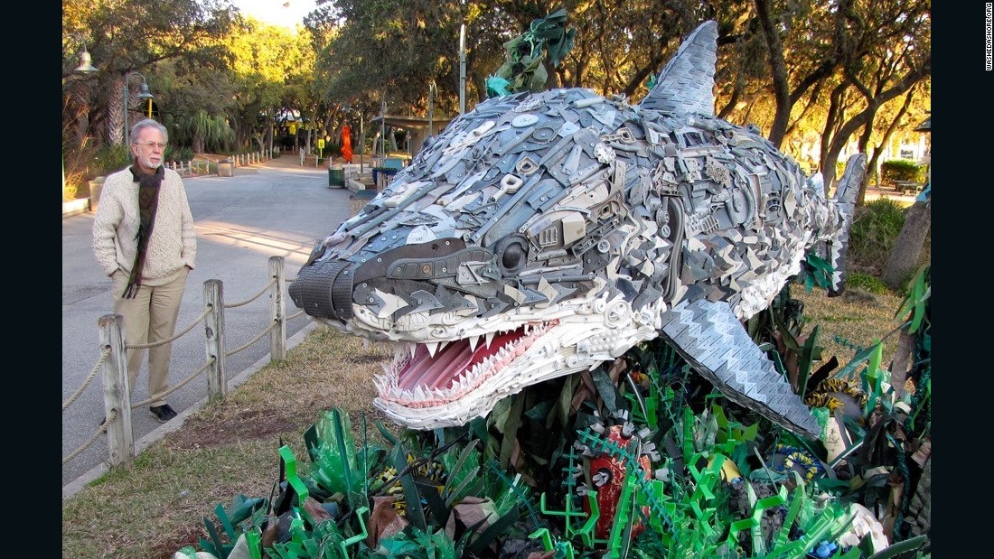 Marine sculptures make trash look beautiful - CNN