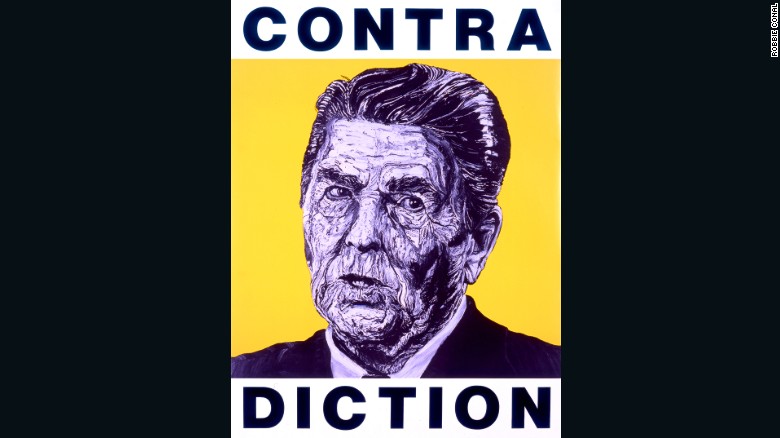 CONTRA DICTION (Ronald Reagan) by Robbie Conal