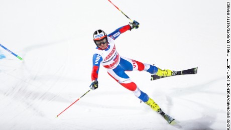 STOCKHOLM, SWEDEN - FEBRUARY 23: (FRANCE OUT) Alexander Khoroshilov of Russia competes during the Audi FIS Alpine Ski World Cup Men&#39;s and Women&#39;s City Event on February 23, 2016 in Stockholm, Sweden. (Photo by Alexis Boichard/Agence Zoom/Getty Images)