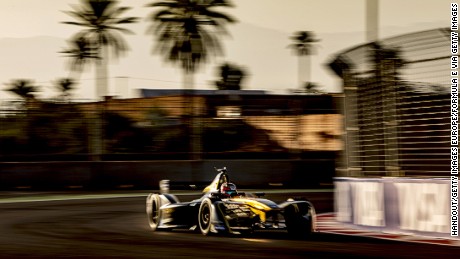 MARRAKECH, MOROCCO - NOVEMBER 12: In this handout image supplied by Formula E, Jean-Eric Vergne (FRA), Techeetah, Spark-Renault, Renault Z.E 16 during the FIA Formula E Championship Marrakesh ePrix at the Circuit International Automobile Moulay El Hassan on November 12, 2016 in Marrakech, Morocco. (Photo by LAT Photographic/Formula E via Getty Images)