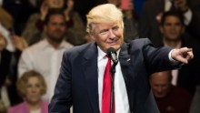 President-elect Donald Trump speaks during a stop at U.S. Bank Arena on December 1, 2016 in Cincinnati, Ohio. 