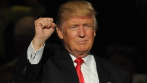 President-elect Donald Trump speaks at a Victory Tour Rally, on December 8, 2016 in Des Moines, Iowa.