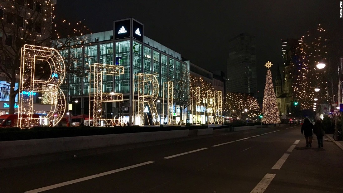 The Kurfürstendamm is one of Berlins&#39;s busiest shopping streets and a few days before Christmas it would normally be packed with shoppers. Tonight it remains cordoned off to traffic and far quieter than usual.