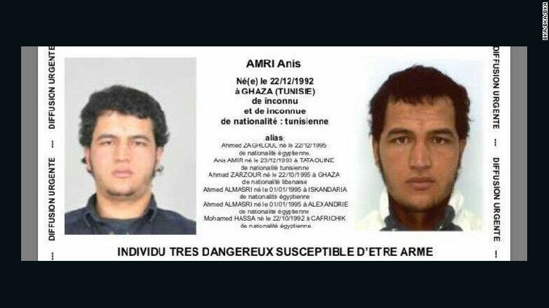 Anis Amri&#39;s arrest warrant