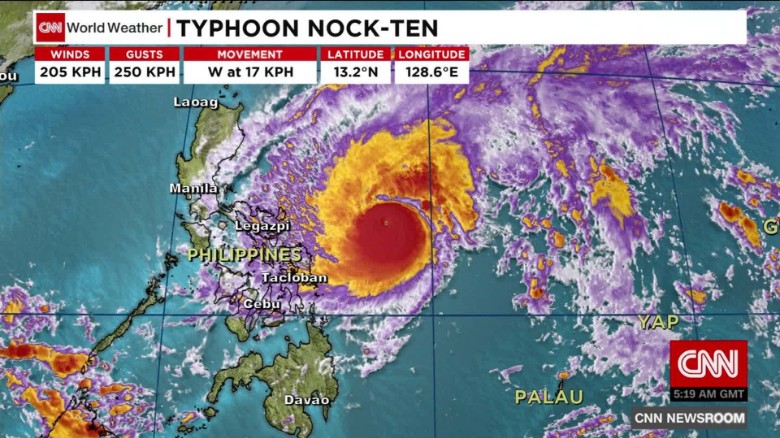 Typhoon Nock-ten intensifies and heads for Philippines - CNN.com