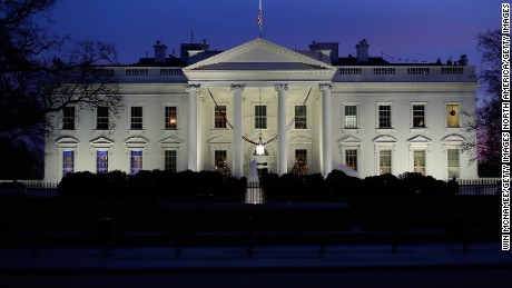 WASHINGTON, DC - DECEMBER 06:  The White House is shown at dusk December 6, 2015 in Washington, DC. U.S. President Barack Obama is scheduled to address the nation this evening from the Oval Office on his plans to battle the threat of terror attacks and defeating ISIL in the wake of last week&#39;s attack in San Bernardino, California.  (Photo by Win McNamee/Getty Images)