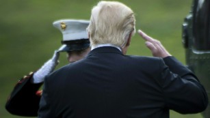 Trump, national security team head for Camp David