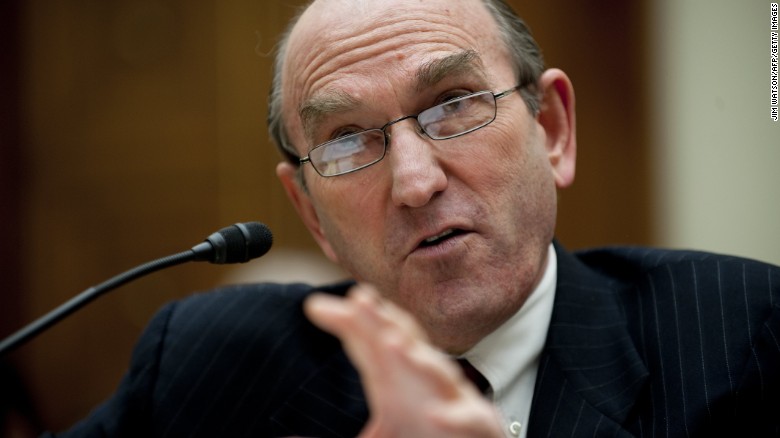 Senior Fellow for Middle Eastern studies at the council on Foreign Relations Elliott Abrams testifies before the House Foreign Affairs Committee on Capitol Hill in Washington, DC, February 9, 2011 on the recent developments in Egypt and Lebanon.