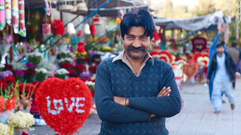 Mohammad Naveed who runs a roadside flower shop tells CNN he&#39;s invested close to $2000 on buying flower supplies for February 14.