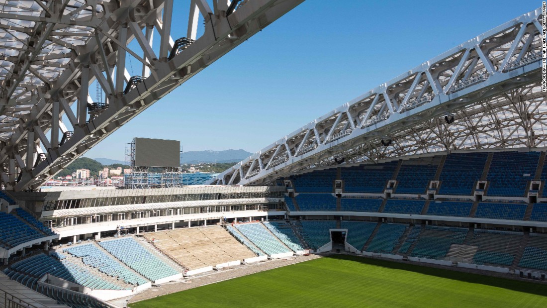 The Fisht Stadium held the opening and closing ceremonies of the 2014 Winter Olympics and is already well-equipped for the demands of a major international football tournament. Named after Mount Fisht, a peak in the nearby Caucasus mountain range, the arena was designed to resemble a snow-capped summit.