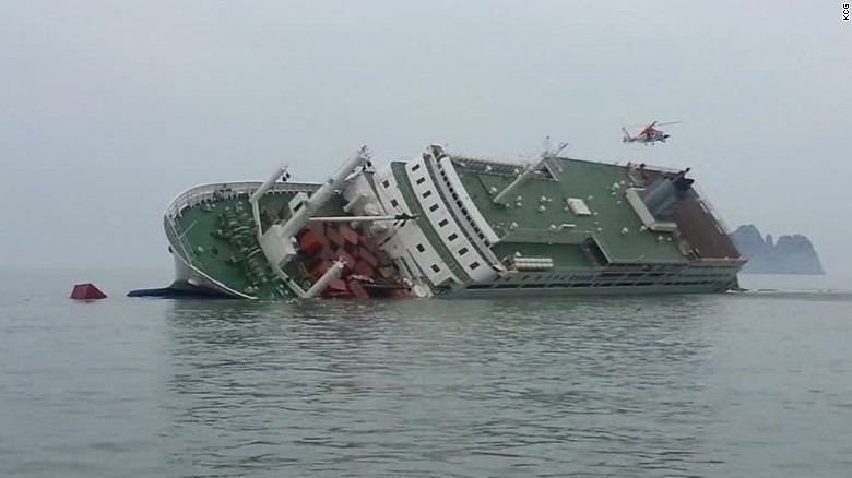 South Korea: Sewol ferry emerges from the water 3 years after sinking ...