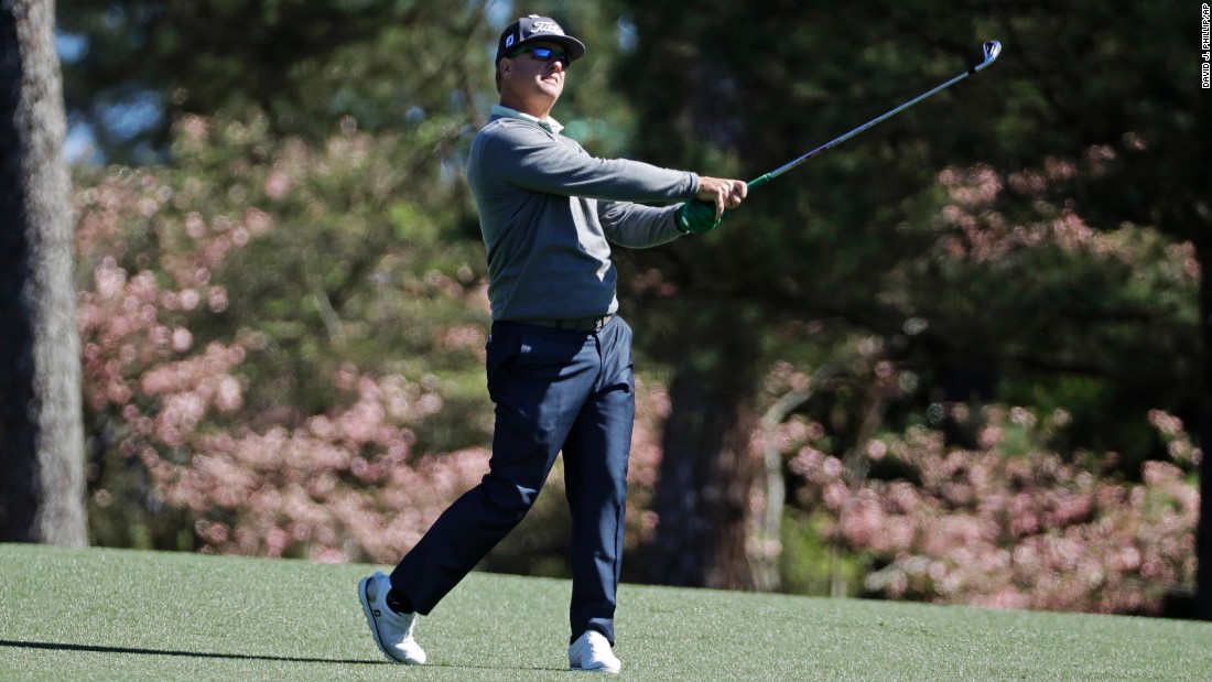 Charley Hoffman hits a shot on Friday. He led by four shots when the second round started, but he came back to the field with a 3-over 75.