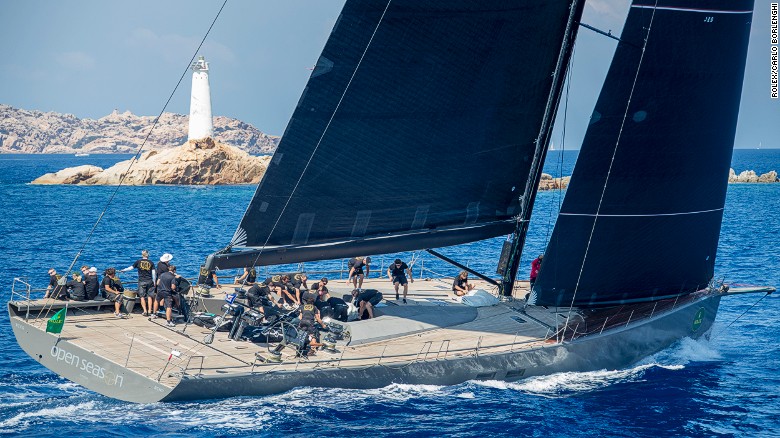The Wally 107 Open Season in action during the 2016 Maxi Yacht Rolex Cup in Porto Cervo. 