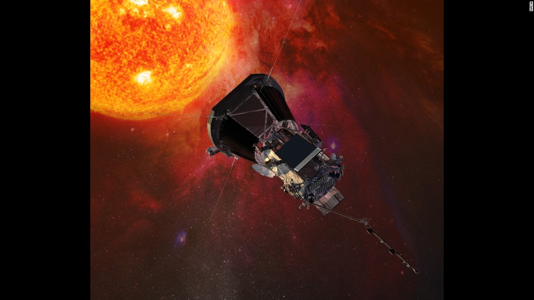 This is an illustration of the Parker Solar Probe spacecraft approaching the sun. The NASA probe &lt;a href=&quot;http://www.cnn.com/2017/05/31/us/nasa-sun-mission/&quot; target=&quot;_blank&quot;&gt;will explore the sun&#39;s atmosphere&lt;/a&gt; in a mission that begins in the summer of 2018.
