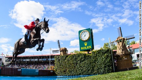 CALGARY, AB - SEPTEMBER 14: McLain Ward of the United States riding HH Carlos Z competes in the individual jumping equestrian on the final day of the Masters tournament at Spruce Meadows on September 14, 2014 in Calgary, Alberta, Canada. (Photo by Derek Leung/Getty Images)