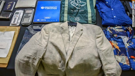 The funeral included a display of belongings Otto Warmbier took with him while traveling abroad.