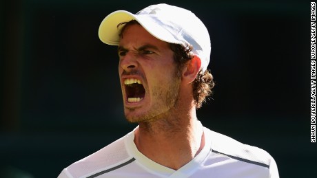 LONDON, ENGLAND - JUNE 30:  Andy Murray of Great Britain reacts in his Gentlemens Singles first round match against Mikhail Kukushkin of Kazakhstan during day two of the Wimbledon Lawn Tennis Championships at the All England Lawn Tennis and Croquet Club on June 30, 2015 in London, England.  (Photo by Shaun Botterill/Getty Images)