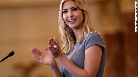 WASHINGTON, DC:  Ivanka Trump delivers remarks at the U.S. State Department during the 2017 Trafficking in Persons Report ceremony June 27, 2017 in Washington, DC. The ceremony honored eight men and women from around the world whose efforts have made a lasting impact on the fight against modern slavery. (Win McNamee/Getty Images)