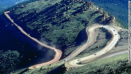 1 Jul 1998:  General view of the action during the Pikes Peak International Hill Climb at Pikes Peak Highway in Colorado Springs, Colorado. Mandatory Credit: Brian Bahr  /Allsport